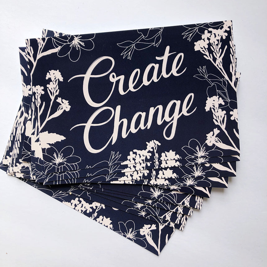 Free Download: Create Change Postcard