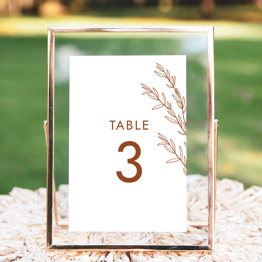 Desert Sage Table Numbers