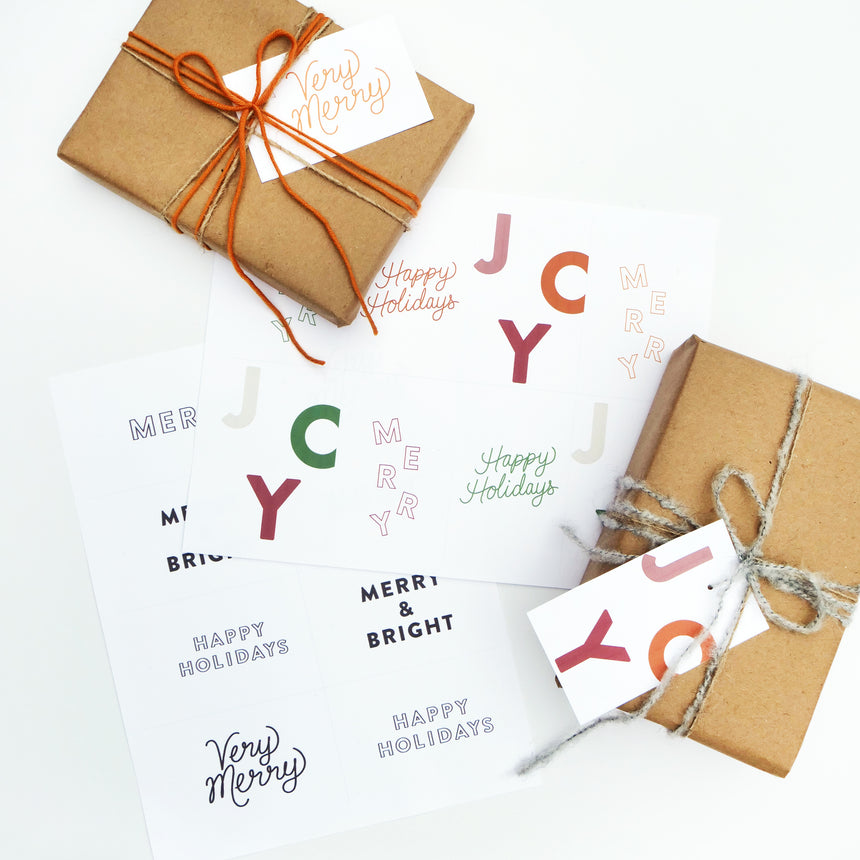 Holiday Gift Tags - Printable