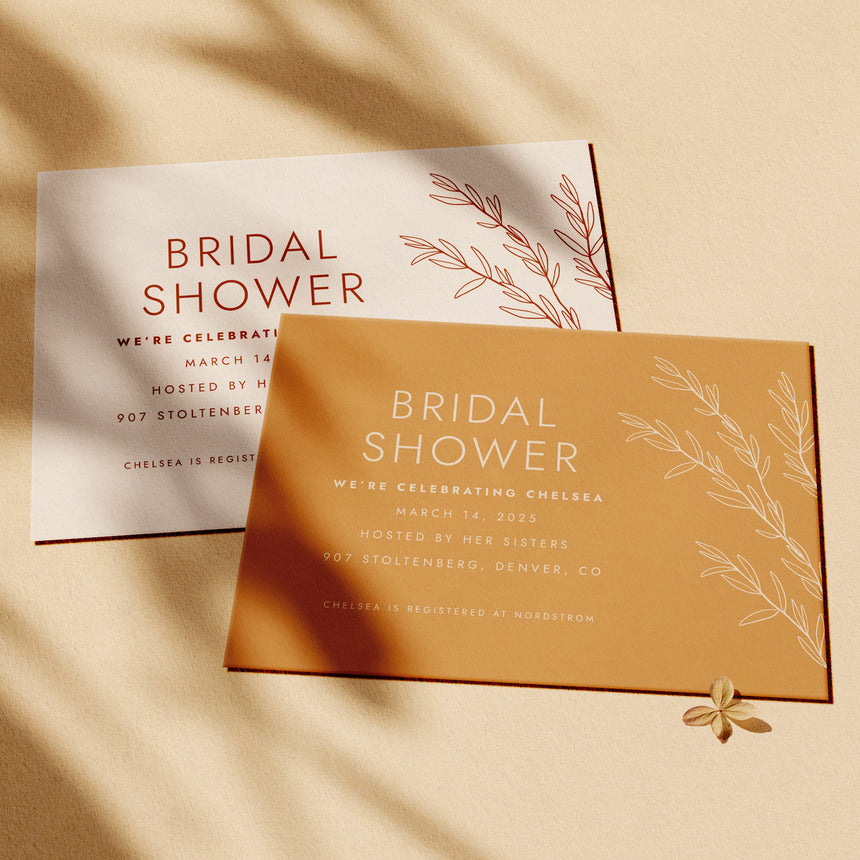 Aster Bridal Shower Invitation